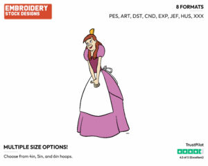 Anastasia - Disney's Cinderella - Embroidery Design in 3 sizes & 8 formats