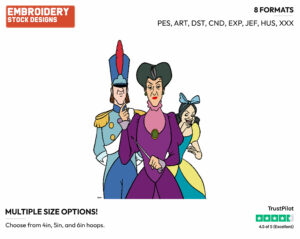 Drizella, Lady Tremaine - Disney's Cinderella - Embroidery Design in 3 sizes & 8 formats