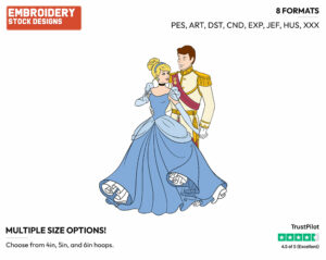 Cinderella, Prince - Disney's Cinderella - Embroidery Design in 3 sizes & 8 formats