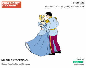 Cinderella, Prince - Disney's Cinderella - Embroidery Design in 3 sizes & 8 formats