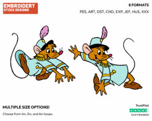 Mice Throwing Rice At Wedding - Disney's Cinderella - Embroidery Design in 3 sizes & 8 formats