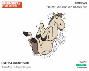 Major The Horse - Disney's Cinderella - Embroidery Design in 3 sizes & 8 formats