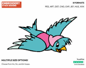 Bird - Disney's Cinderella - Embroidery Design in 3 sizes & 8 formats