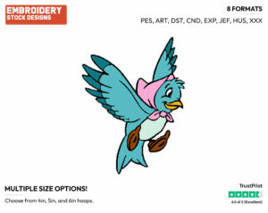 Bird - Disney's Cinderella - Embroidery Design in 3 sizes & 8 formats