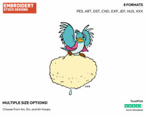 Bird Carrying Sponge - Disney's Cinderella - Embroidery Design in 3 sizes & 8 formats