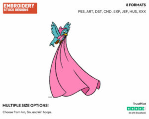 Bird Carrying Sash - Disney's Cinderella - Embroidery Design in 3 sizes & 8 formats