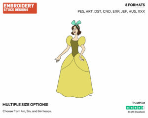 Drizella - Disney's Cinderella - Embroidery Design in 3 sizes & 8 formats