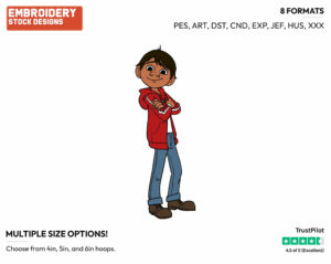Miguel - Disney's Coco - Embroidery Design in 3 sizes & 8 formats
