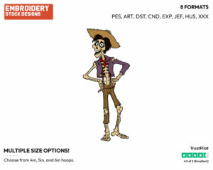 Hector - Disney's Coco - Embroidery Design in 3 sizes & 8 formats