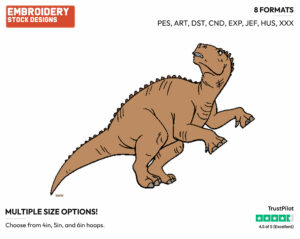 Aladar - Disney's Dinosaur - Embroidery Design in 3 sizes & 8 formats