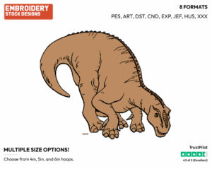 Aladar - Disney's Dinosaur - Embroidery Design in 3 sizes & 8 formats