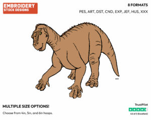 Aladar - Disney's Dinosaur - Embroidery Design in 3 sizes & 8 formats