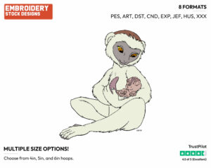 Plio, Baby Aladar - Disney's Dinosaur - Embroidery Design in 3 sizes & 8 formats