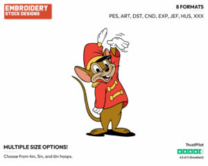 Timothy - Disney's Dumbo - Embroidery Design in 3 sizes & 8 formats