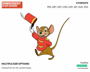 Timothy - Disney's Dumbo - Embroidery Design in 3 sizes & 8 formats