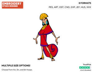 Kuzco - Disney's The Emperor's New Groove - Embroidery Design in 3 sizes & 8 formats