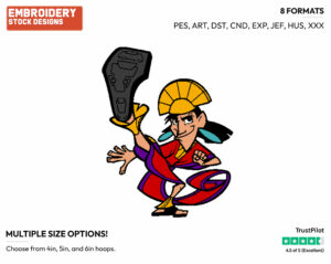 Kuzco - Disney's The Emperor's New Groove - Embroidery Design in 3 sizes & 8 formats