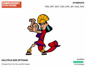 Kuzco - Disney's The Emperor's New Groove - Embroidery Design in 3 sizes & 8 formats