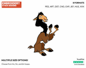 Kuzco - Disney's The Emperor's New Groove - Embroidery Design in 3 sizes & 8 formats