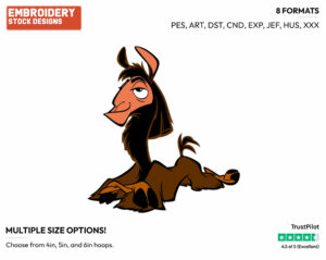 Kuzco - Disney's The Emperor's New Groove - Embroidery Design in 3 sizes & 8 formats