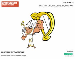 Angel Kronk - Disney's The Emperor's New Groove - Embroidery Design in 3 sizes & 8 formats