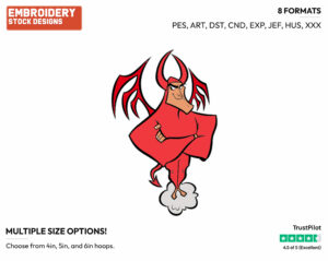Devil Kronk - Disney's The Emperor's New Groove - Embroidery Design in 3 sizes & 8 formats