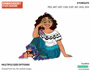 Mirabel Posing - Disney's Encanto - Embroidery Design in 3 sizes & 8 formats
