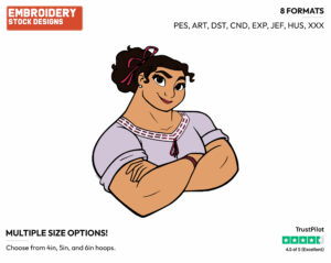 Luisa Madrigal - Disney's Encanto - Embroidery Design in 3 sizes & 8 formats