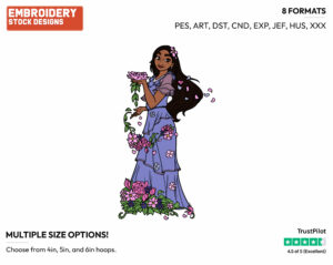 Isabela Madrigal - Disney's Encanto - Embroidery Design in 3 sizes & 8 formats