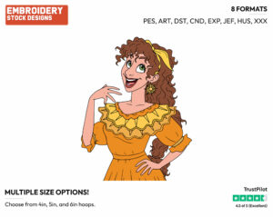 Pepa Madrigal - Disney's Encanto - Embroidery Design in 3 sizes & 8 formats
