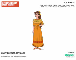 Pepa Madrigal - Disney's Encanto - Embroidery Design in 3 sizes & 8 formats