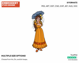 Pepa - Disney's Encanto - Embroidery Design in 3 sizes & 8 formats