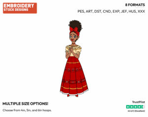 Dolores - Disney's Encanto - Embroidery Design in 3 sizes & 8 formats