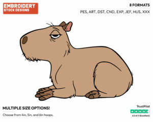 Capybara - Disney's Encanto - Embroidery Design in 3 sizes & 8 formats