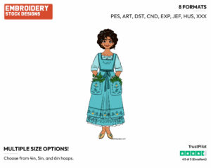 Julieta Madrigal - Disney's Encanto - Embroidery Design in 3 sizes & 8 formats