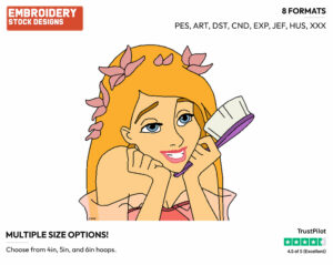 Giselle - Disney's Enchanted - Embroidery Design in 3 sizes & 8 formats