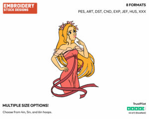 Giselle - Disney's Enchanted - Embroidery Design in 3 sizes & 8 formats
