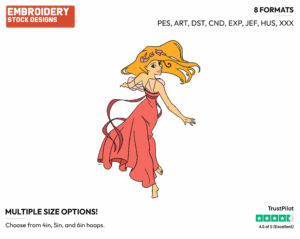 Giselle - Disney's Enchanted - Embroidery Design in 3 sizes & 8 formats