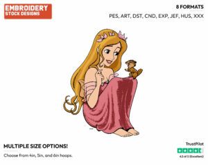 Giselle - Disney's Enchanted - Embroidery Design in 3 sizes & 8 formats