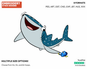 Destiny, Dory - Disney's Finding Dory - Embroidery Design in 3 sizes & 8 formats