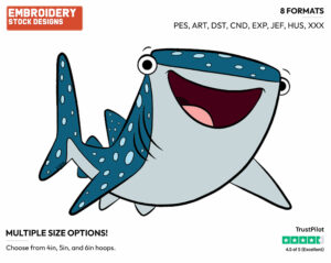 Destiny - Disney's Finding Dory - Embroidery Design in 3 sizes & 8 formats