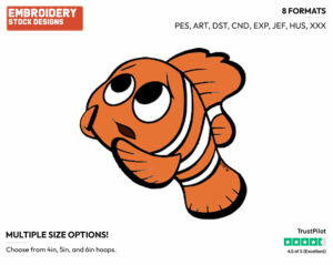 Nemo - Disney's Finding Nemo - Embroidery Design in 3 sizes & 8 formats