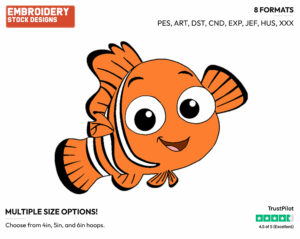 Nemo - Disney's Finding Nemo - Embroidery Design in 3 sizes & 8 formats