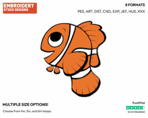 Nemo - Disney's Finding Nemo - Embroidery Design in 3 sizes & 8 formats