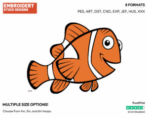 Marlin - Disney's Finding Nemo - Embroidery Design in 3 sizes & 8 formats