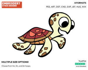 Squirt - Disney's Finding Nemo - Embroidery Design in 3 sizes & 8 formats