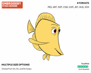 Bubbles - Disney's Finding Nemo - Embroidery Design in 3 sizes & 8 formats