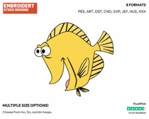 Bubbles - Disney's Finding Nemo - Embroidery Design in 3 sizes & 8 formats