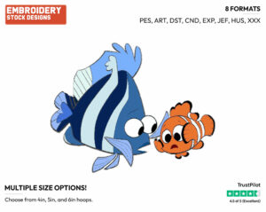 Deb, Nemo - Disney's Finding Nemo - Embroidery Design in 3 sizes & 8 formats