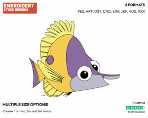 Tad - Disney's Finding Nemo - Embroidery Design in 3 sizes & 8 formats